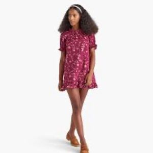 The Katherine Nap Dress in Burgundy Botanical Print